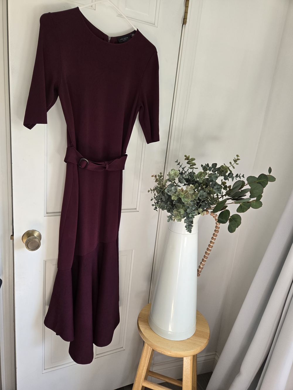 Ted Baker London Burgundy Flared Circle Dress